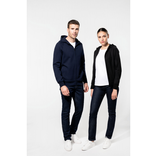 Chaqueta con cremallera y capucha hombre