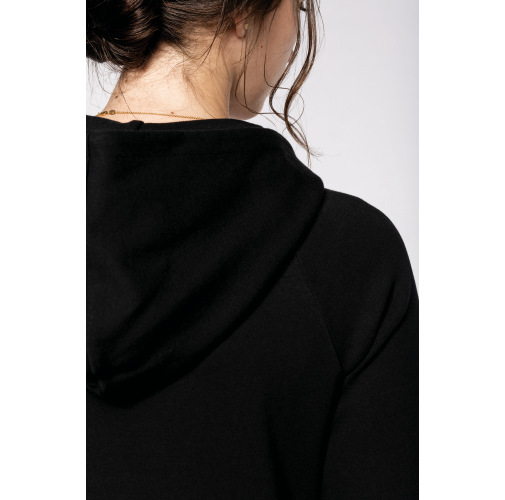 Chaqueta con cremallera y capucha mujer