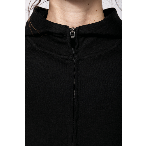 Chaqueta con cremallera y capucha mujer