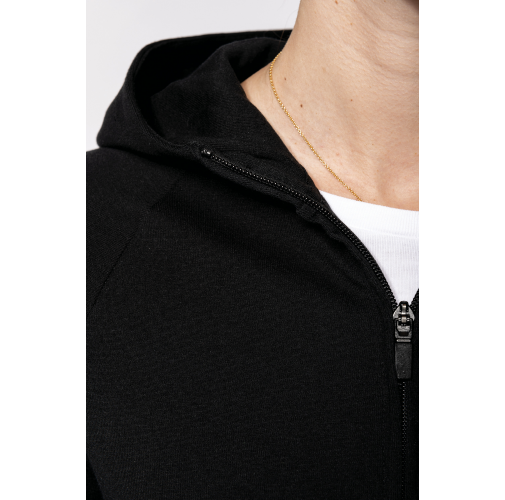 Chaqueta con cremallera y capucha mujer
