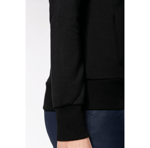 Chaqueta con cremallera y capucha mujer