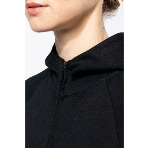 Chaqueta con cremallera y capucha mujer