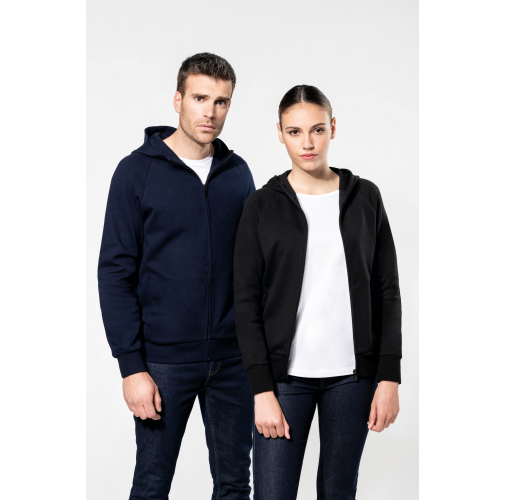 Chaqueta con cremallera y capucha mujer