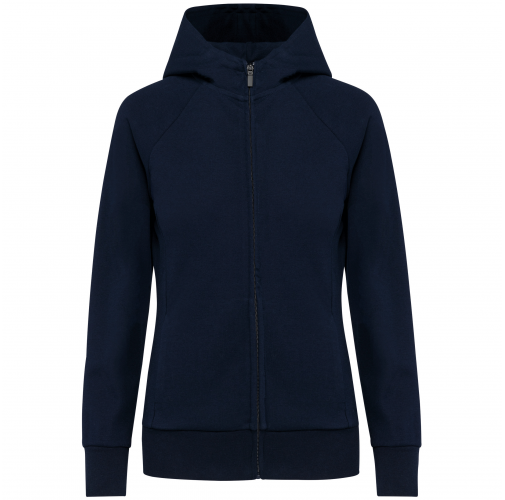 deep navy Chaqueta con cremallera y capucha mujer