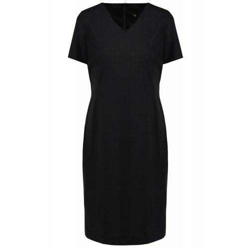 black Vestido recto