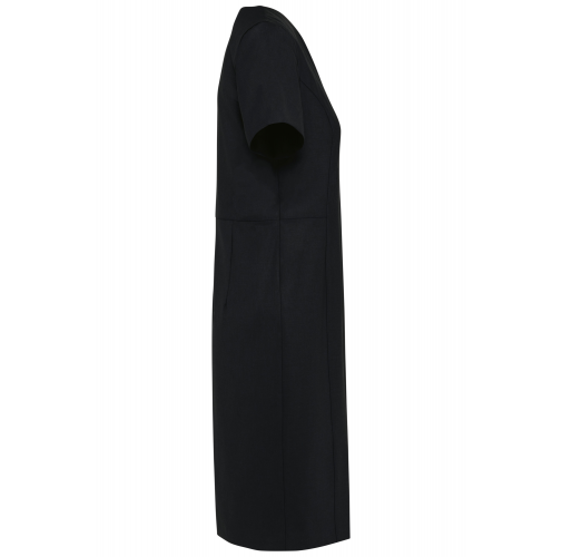 black Vestido recto