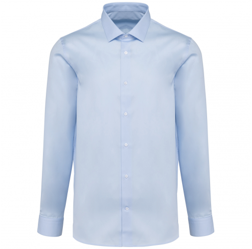 essential sky blue Camisa popelina manga larga hombre