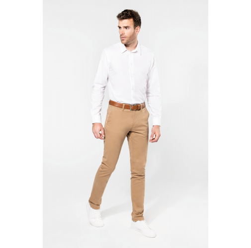 Camisa popelina manga larga hombre