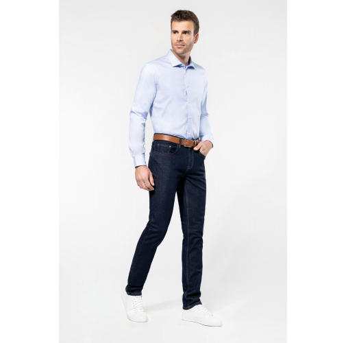 Camisa Oxford Pinpoint manga larga hombre