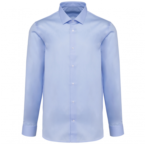 essential blue Camisa Oxford Pinpoint manga larga hombre