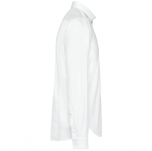white Camisa Oxford Pinpoint manga larga hombre