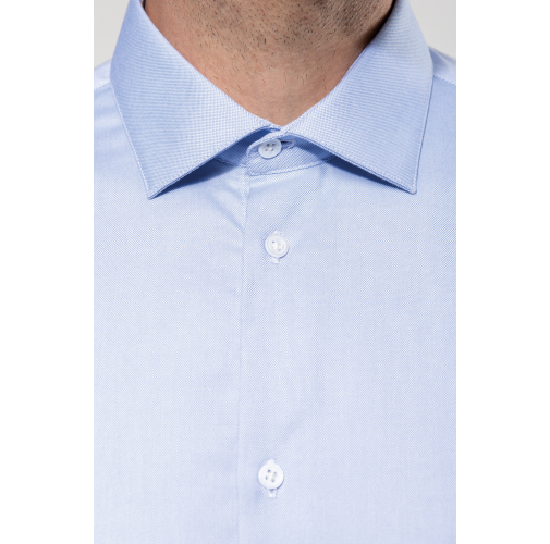 Camisa Oxford Pinpoint manga larga hombre