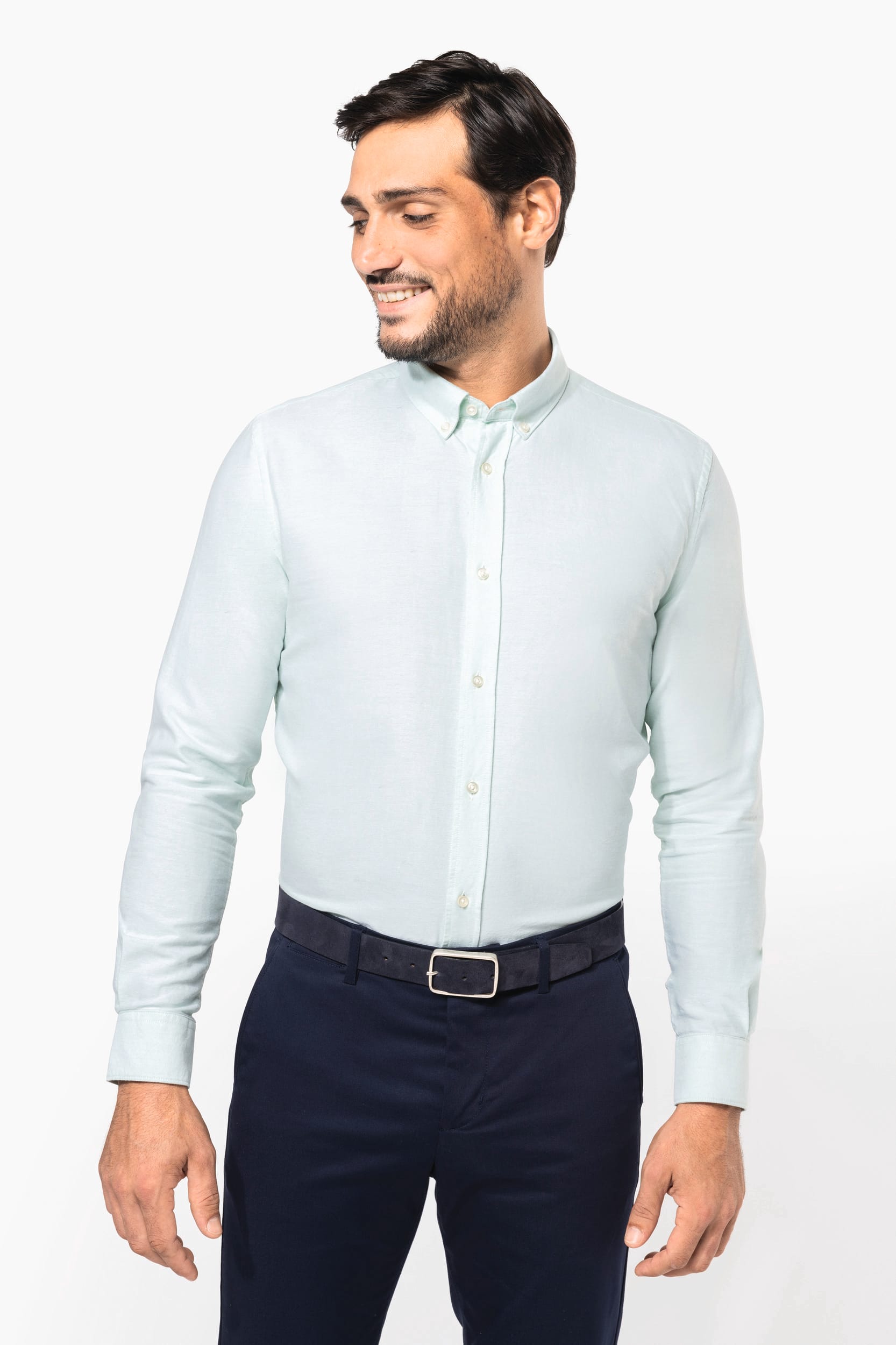 Camisa Oxford manga larga hombre