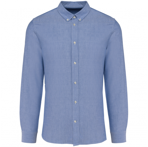 Camisa Oxford manga larga hombre