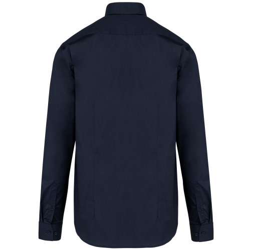 essential dark navy Camisa popelina manga larga hombre