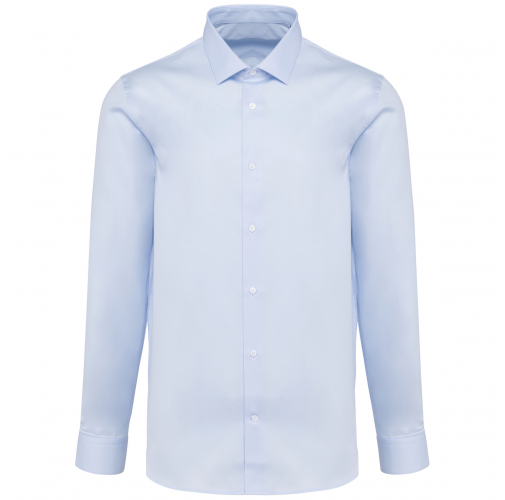 essential light blue Camisa popelina manga larga hombre