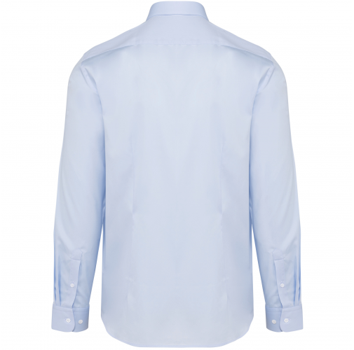 essential light blue Camisa popelina manga larga hombre