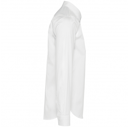 white Camisa popelina manga larga hombre