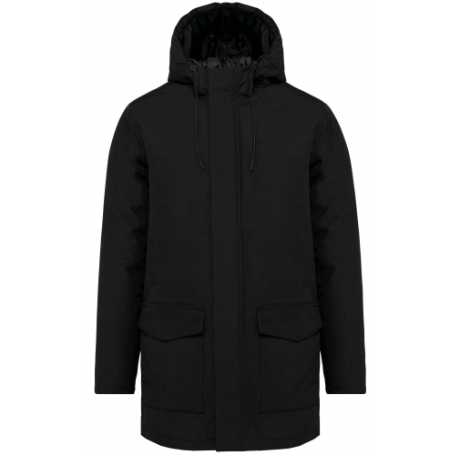 black Parka impermeable hombre