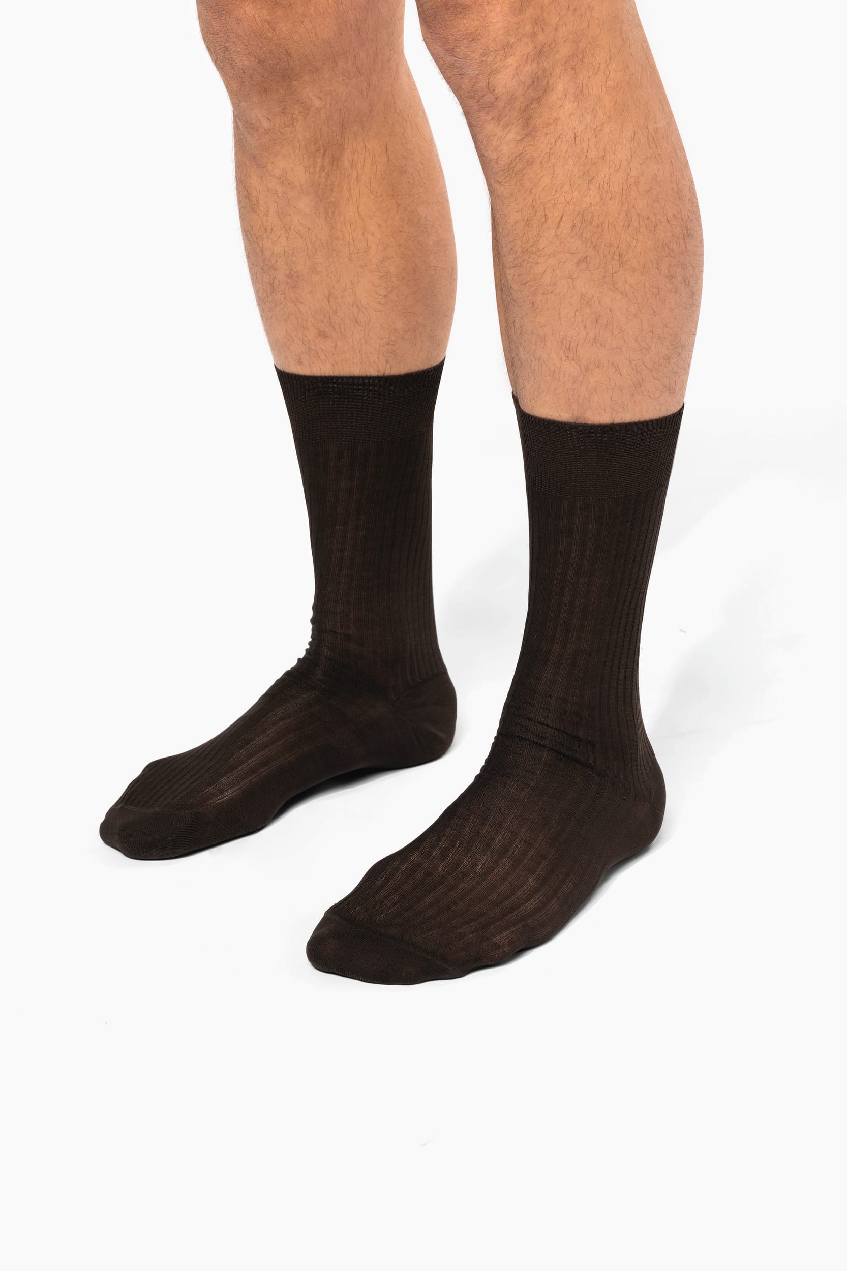 Calcetines algodón hilo escocés canalé 4 x 2 hombre