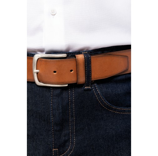 Cinturón vintage de cuero hombre