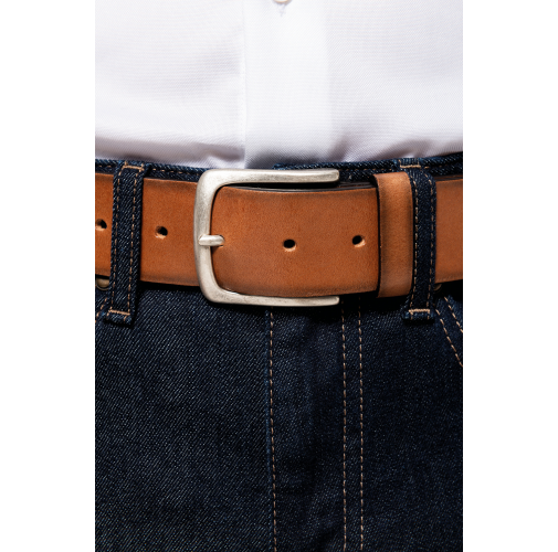 Cinturón vintage de cuero hombre