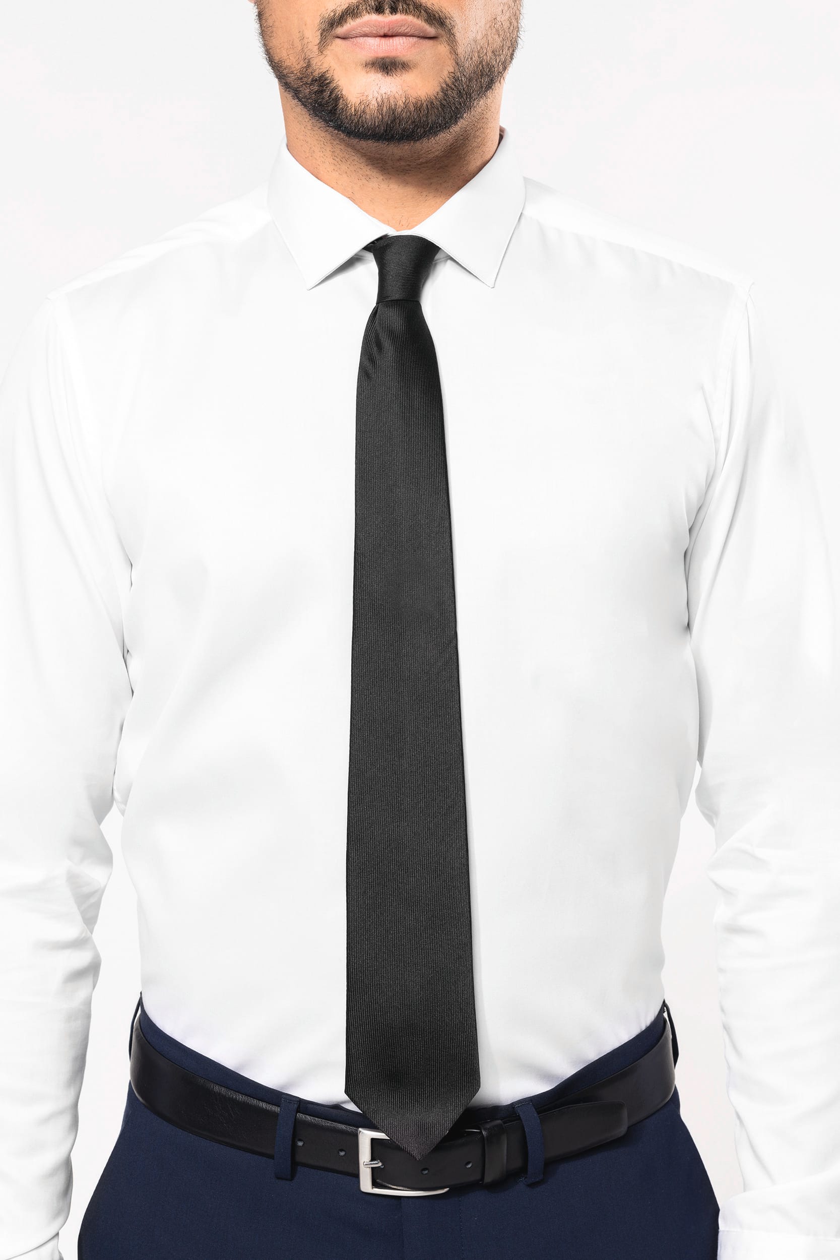 Corbata sarga de seda hombre