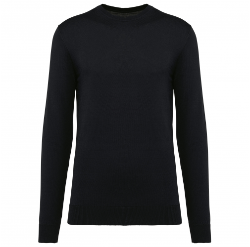 black Jersey Supima® cuello redondo hombre