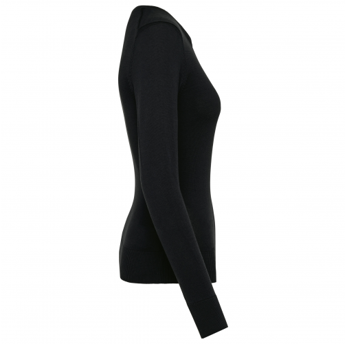 black Jersey Supima® cuello redondo mujer