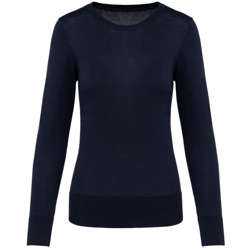 deep navy Jersey Supima® cuello redondo mujer