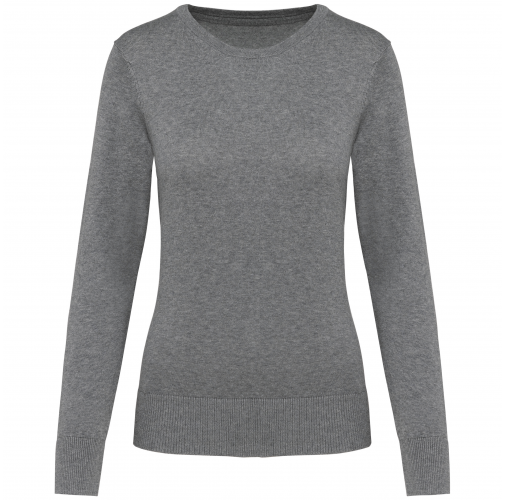 grey heather Jersey Supima® cuello redondo mujer