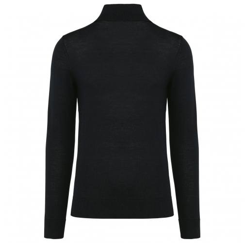 black Jersey lana merina cuello vuelto hombre