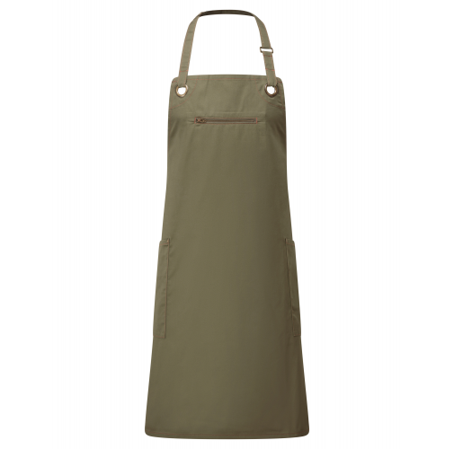green olive / chestnut Delantal contrastado