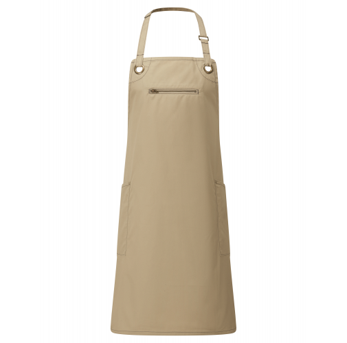 khaki / brown Delantal contrastado