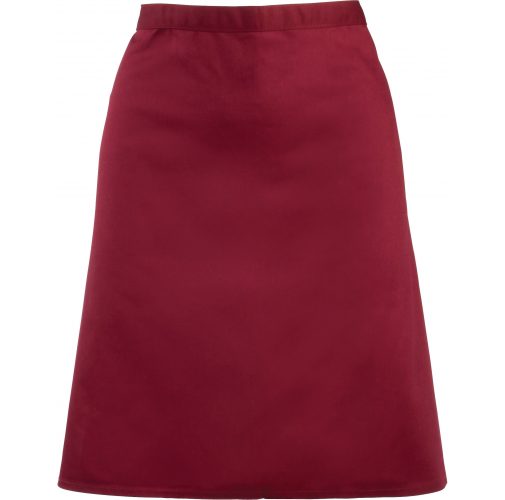burgundy Delantal de cintura medio largo