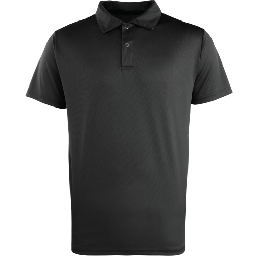 black Polo con botón a presión Coolchecker