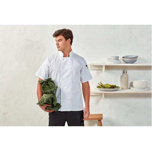 Chaqueta de cocina manga corta