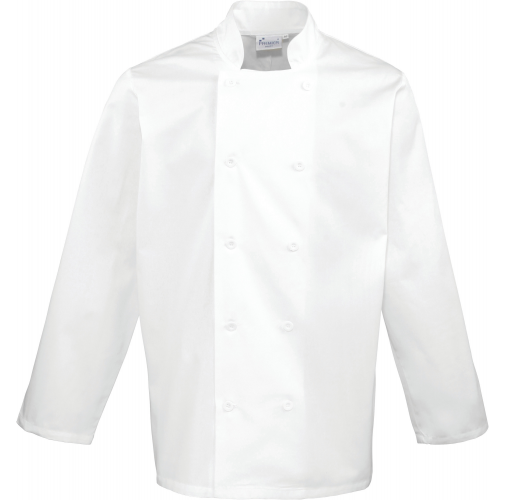 white Chaqueta de cocina manga larga