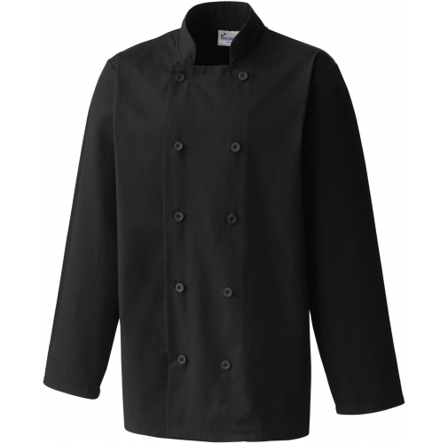 black Chaqueta de cocina manga larga