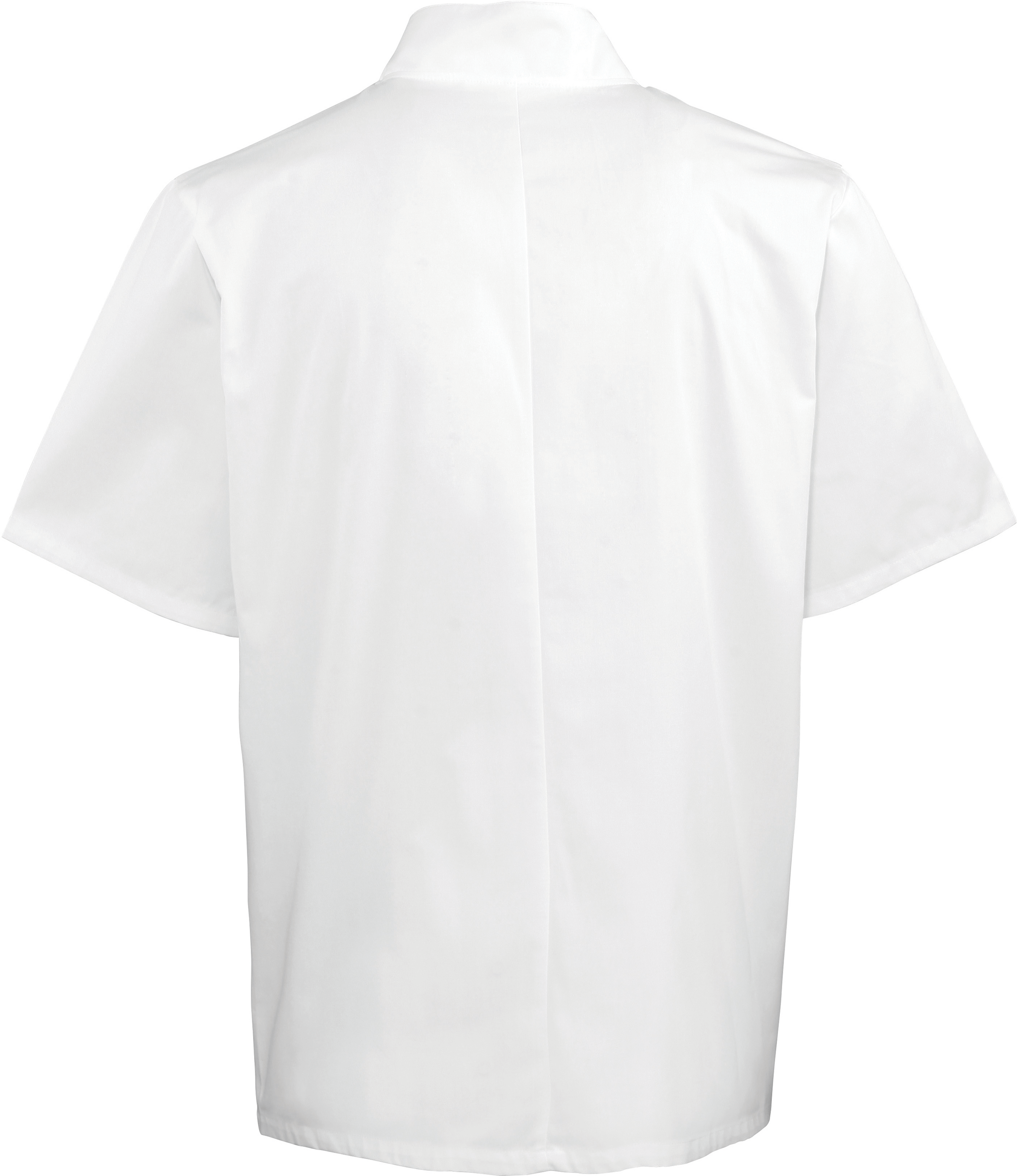 black Chaqueta de cocina botones a presión manga corta