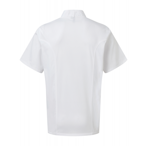 white Chaqueta de chef Coolchecker® manga corta