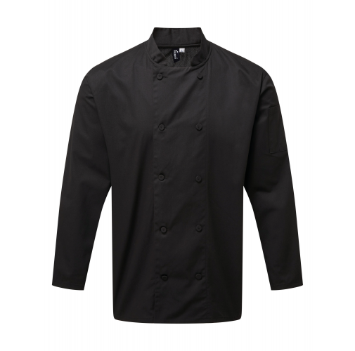 black Chaqueta de chef manga larga Coolchecker®