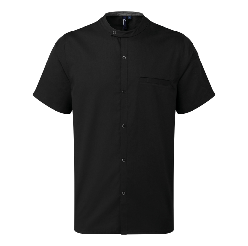 black Chaqueta de chef cocinero manga corta