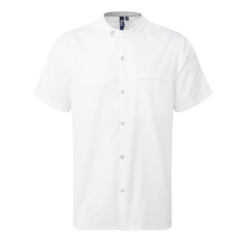 white Chaqueta de chef cocinero manga corta
