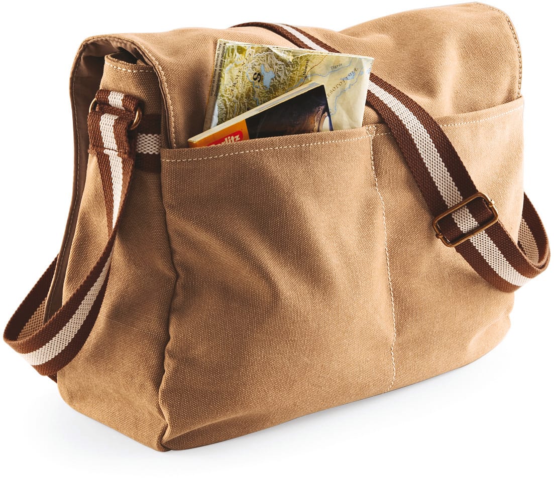 Bolsa mensajero canvas estilo vintage