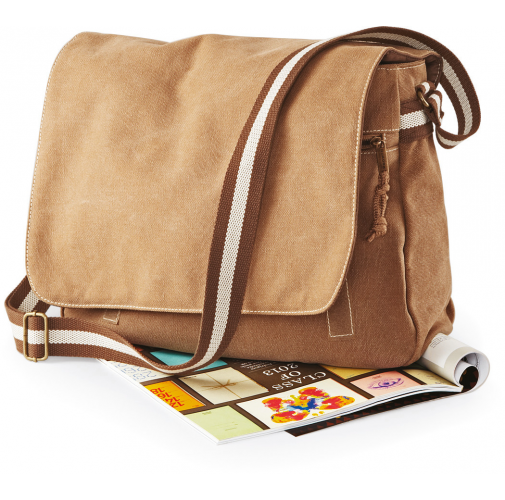 Bolsa mensajero canvas estilo vintage
