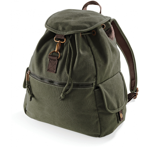 vintage military green Mochila Canvas Vintage