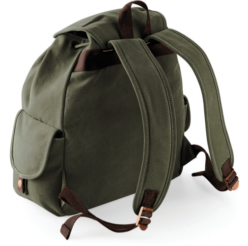 vintage military green Mochila Canvas Vintage