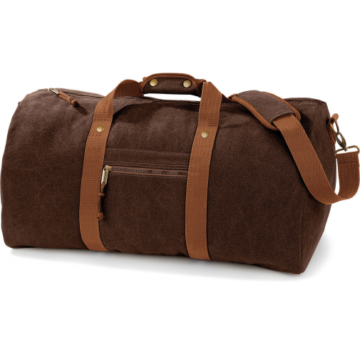 vintage brown Bolsa de viaje Canvas Vintage