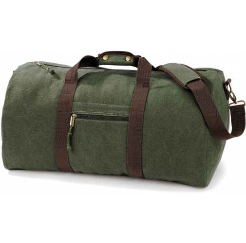 vintage military green Bolsa de viaje Canvas Vintage